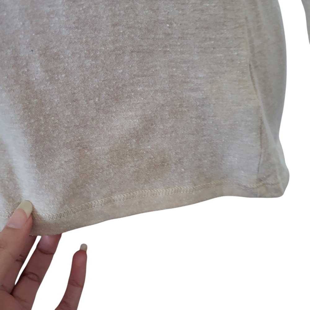 Faded glory beige raglan sleeve top, size large (12-14) - Picture 3 of 7